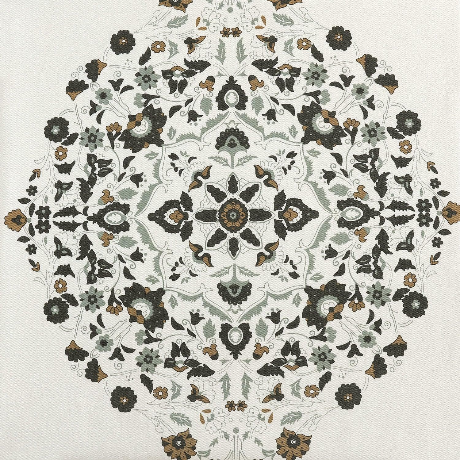 Kerala Cocoa Printed Cotton Cushion Covers - Pair (2 pcs.)