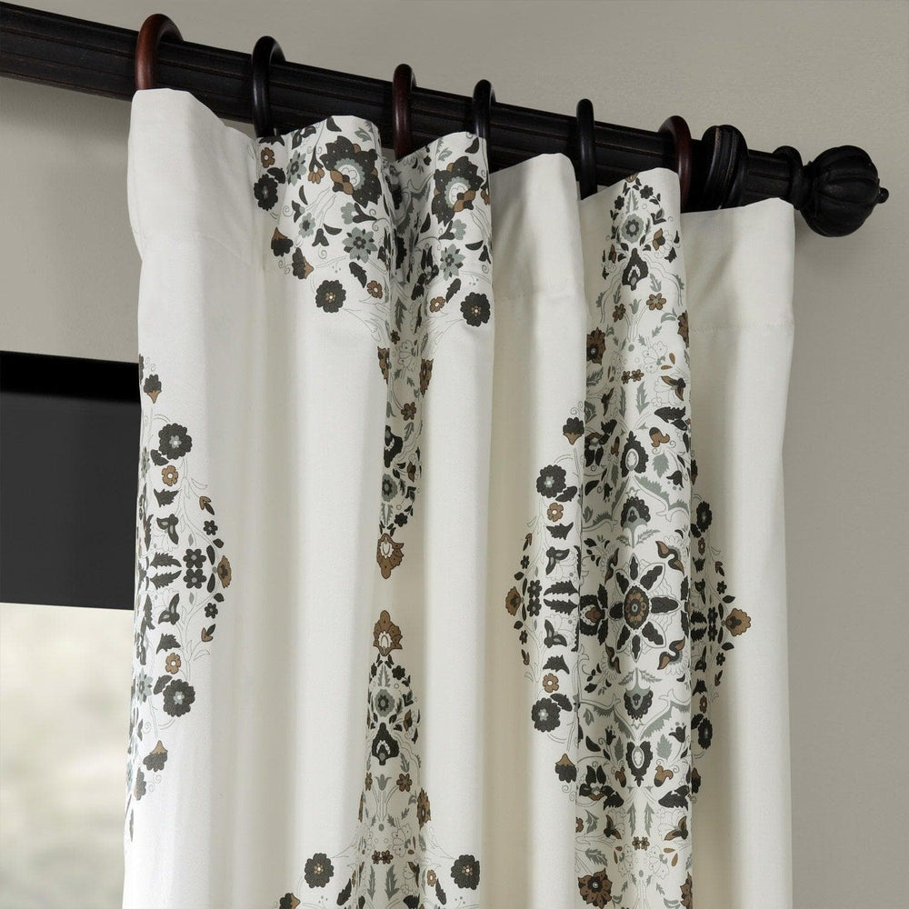 Kerala Cocoa Printed Cotton Curtain
