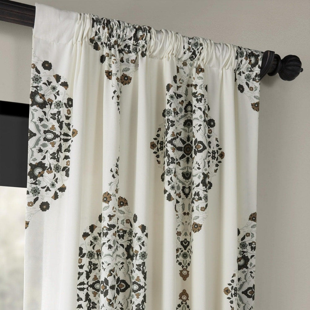 Kerala Cocoa Printed Cotton Curtain