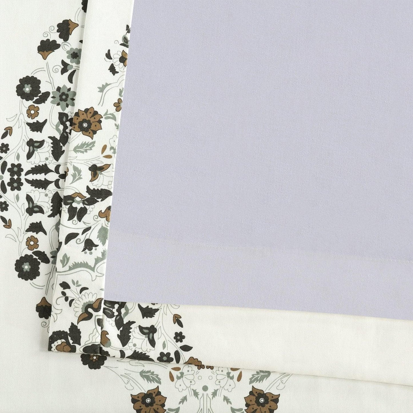 Kerala Cocoa Printed Cotton Curtain