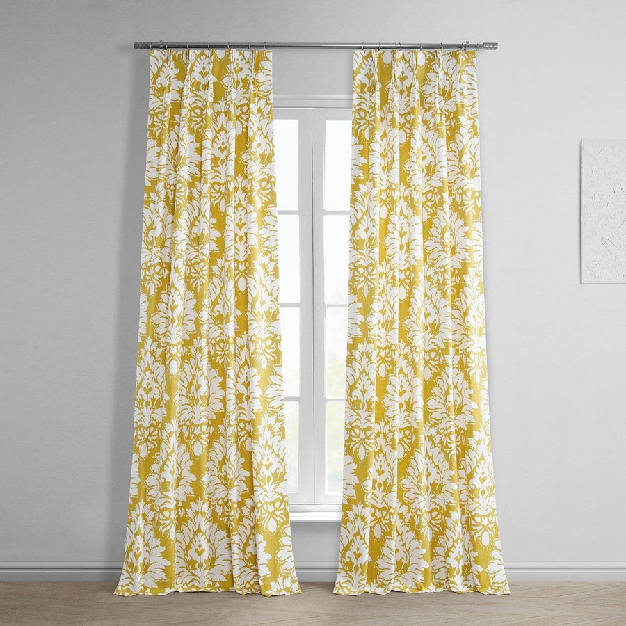 Lacuna Sun French Pleat Printed Cotton Curtain