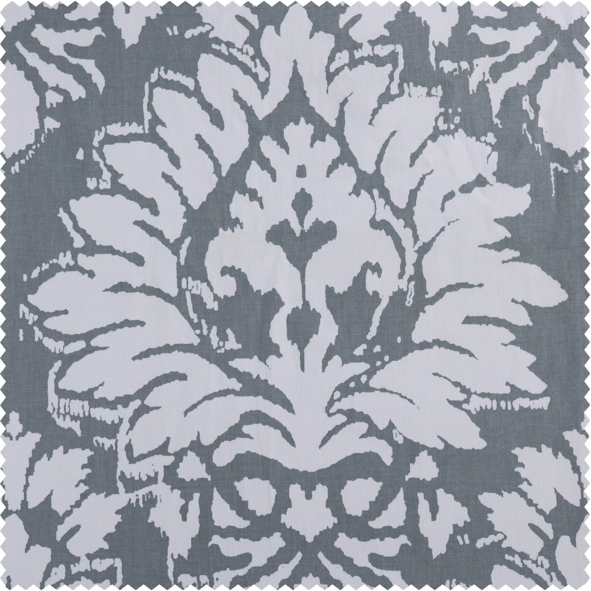 Lacuna Grey Printed Cotton Swatch - HalfPriceDrapes.com