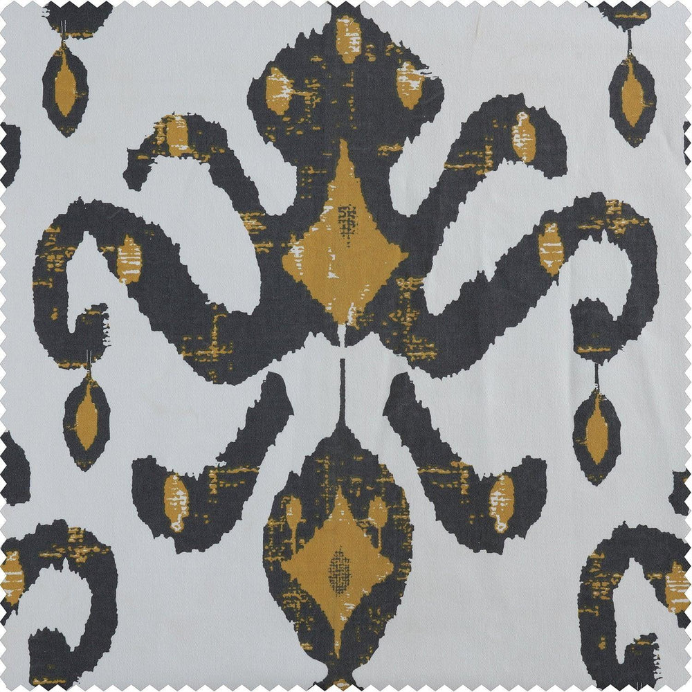 Lumiere Gold Printed Cotton Twill Swatch - HalfPriceDrapes.com