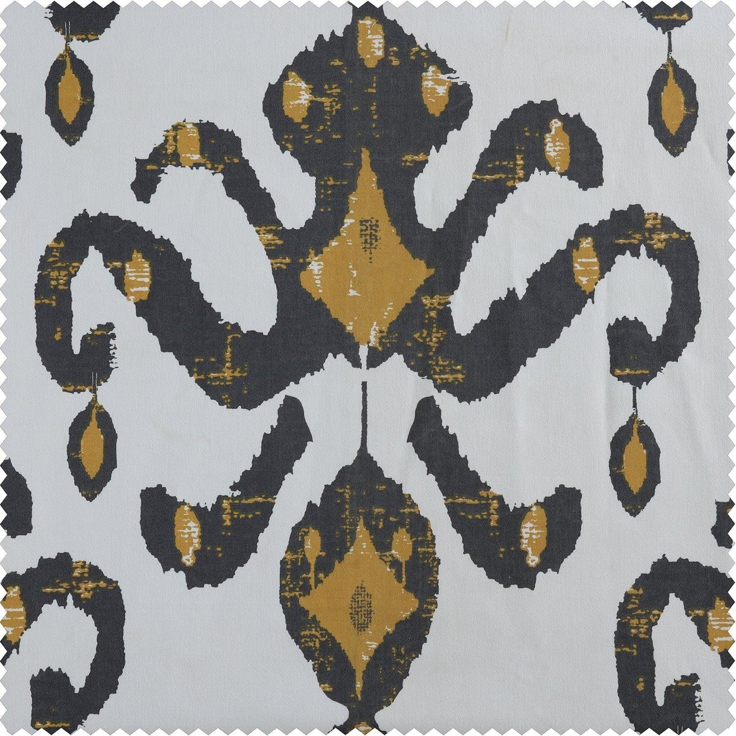 Lumiere Gold Printed Cotton Twill Swatch - HalfPriceDrapes.com