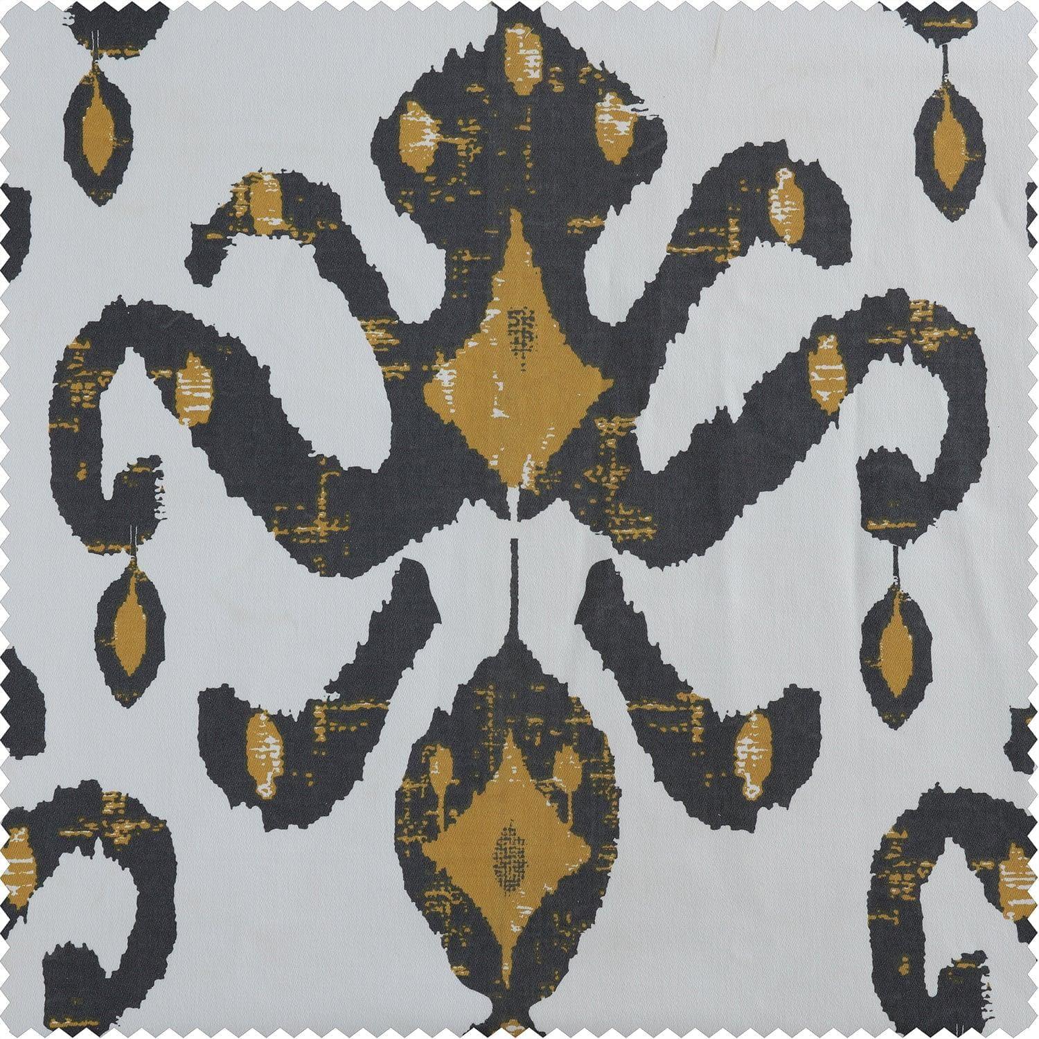 Lumiere Gold Printed Cotton Twill Swatch - HalfPriceDrapes.com