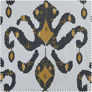 Lumiere Gold Printed Cotton Twill Swatch - HalfPriceDrapes.com