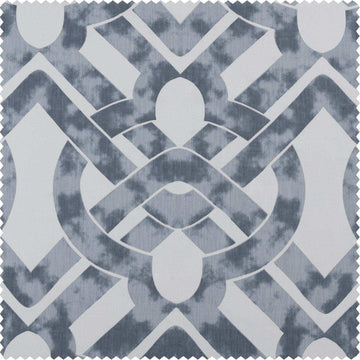 Celtic Blue Printed Cotton Twill Swatch - HalfPriceDrapes.com