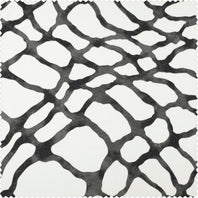 Ellis Black Printed Cotton Swatch - HalfPriceDrapes.com