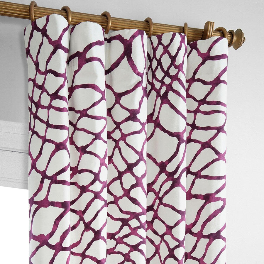 Ellis Pink Printed Cotton Curtain
