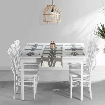 Sorong Beige Printed Cotton Table Runners & Placemats