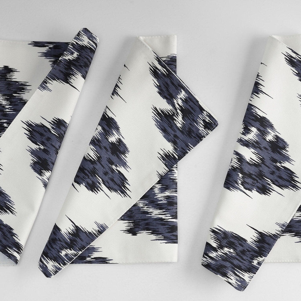 Ikat Blue Printed Cotton Table Runners & Placemats