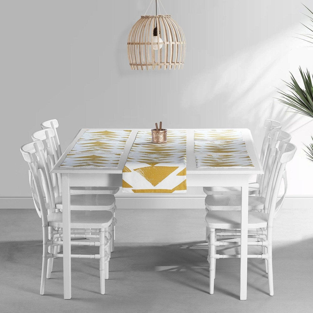 Triad Gold Printed Cotton Table Runners & Placemats