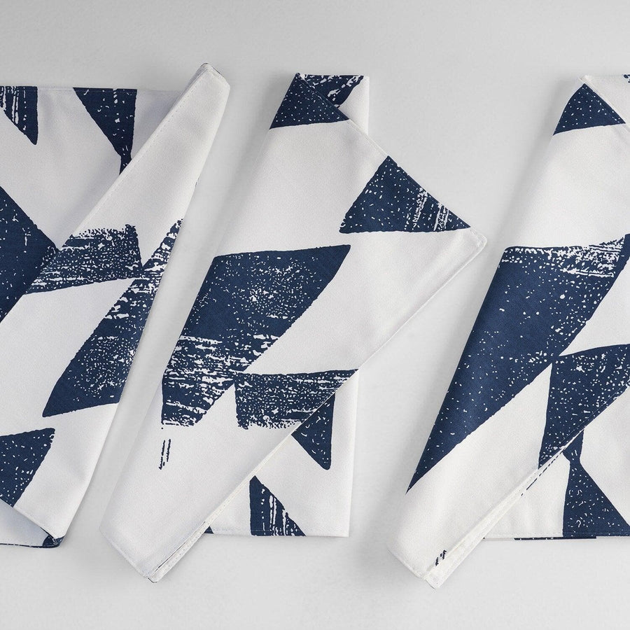 Triad Indigo Printed Cotton Table Runners & Placemats