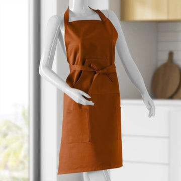 Bombay Rust Solid Cotton Apron - HalfPriceDrapes.com