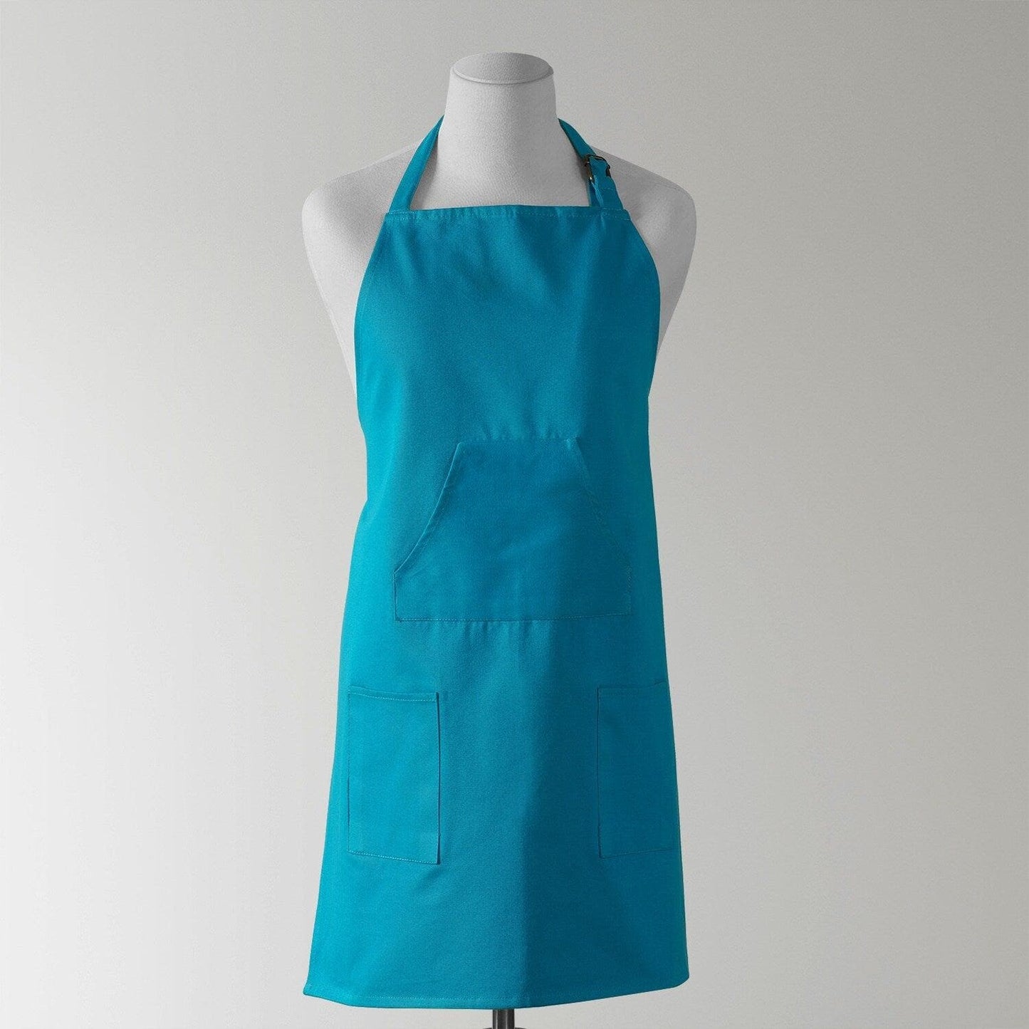 Capri Teal Solid Cotton Apron - HalfPriceDrapes.com