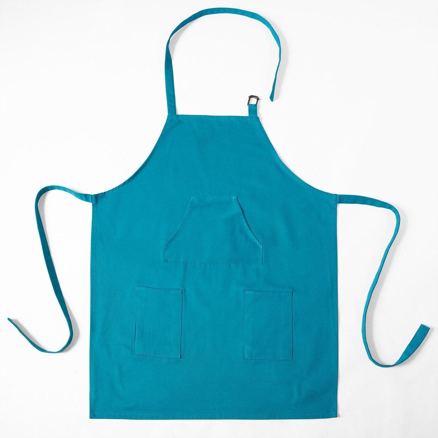 Capri Teal Solid Cotton Apron - HalfPriceDrapes.com