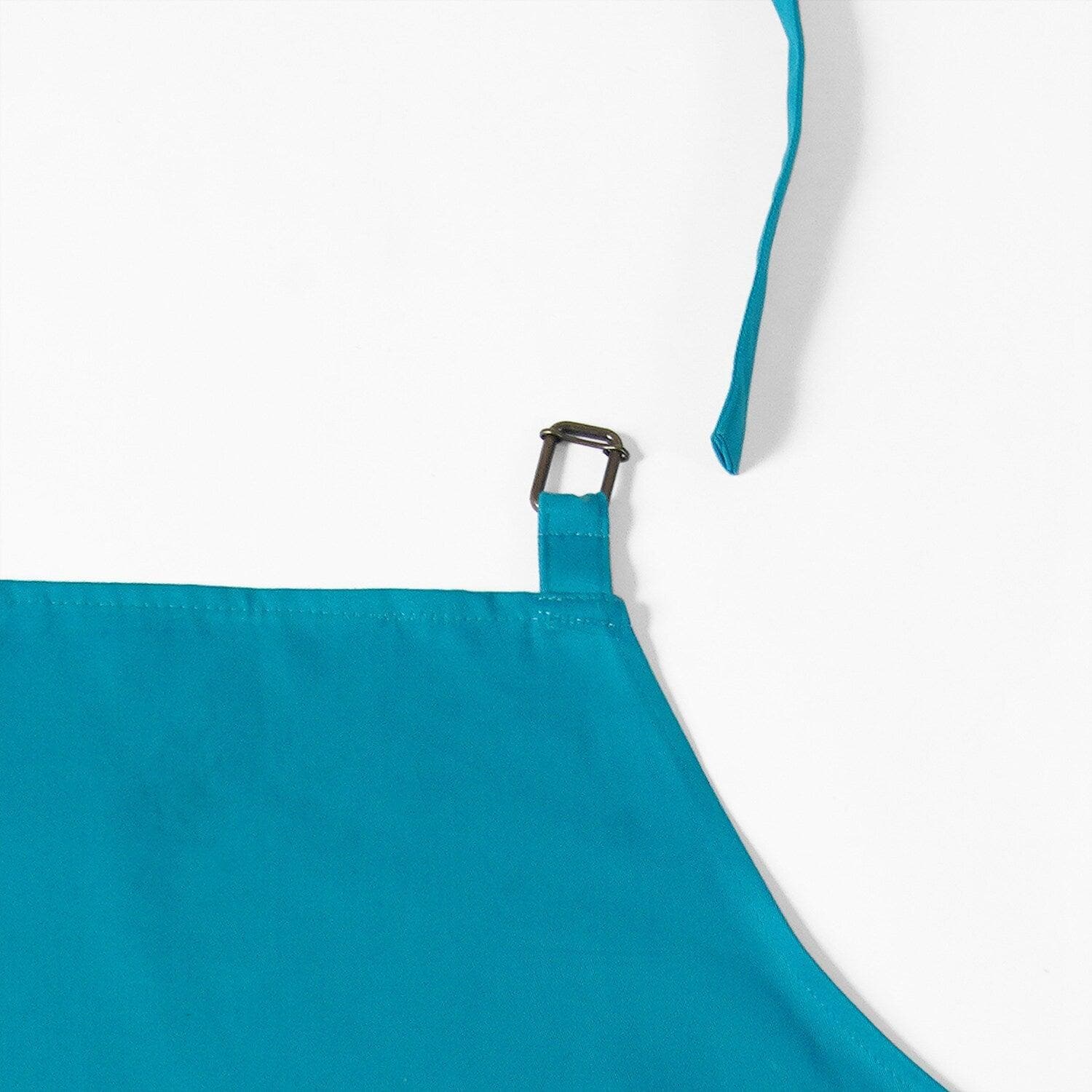 Capri Teal Solid Cotton Apron - HalfPriceDrapes.com