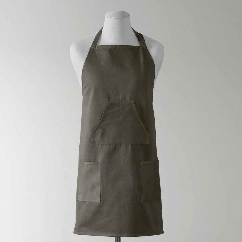 River Rock Grey Solid Cotton Apron - HalfPriceDrapes.com