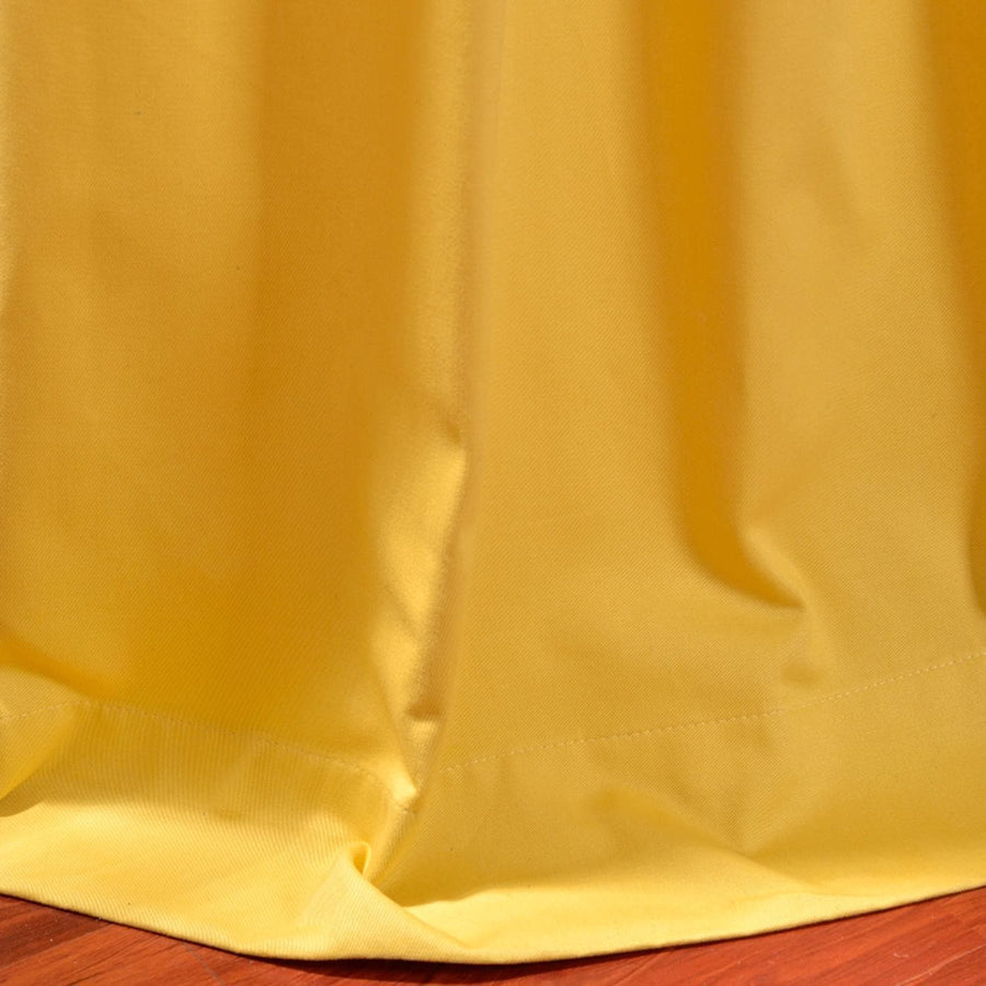Mustard Yellow Solid Cotton Twill Curtain