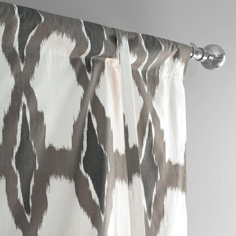 Sorong Beige Printed Cotton Tie-Up Window Shade - HalfPriceDrapes.com