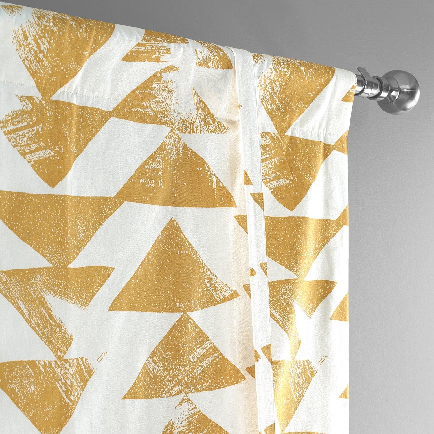 Triad Gold Printed Cotton Tie-Up Window Shade - HalfPriceDrapes.com