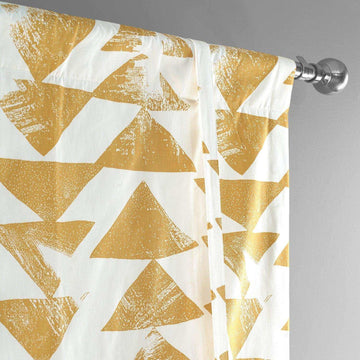 Triad Gold Printed Cotton Tie-Up Window Shade - HalfPriceDrapes.com