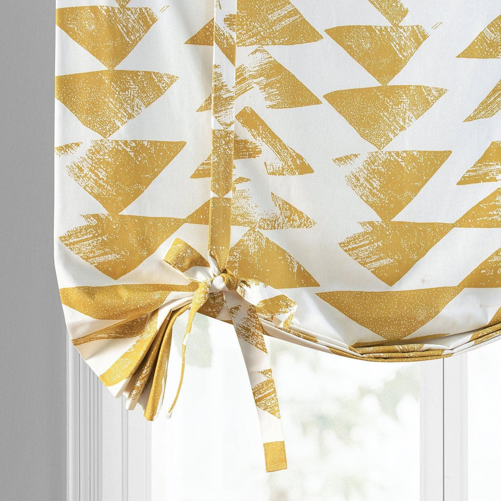 Triad Gold Printed Cotton Tie-Up Window Shade - HalfPriceDrapes.com