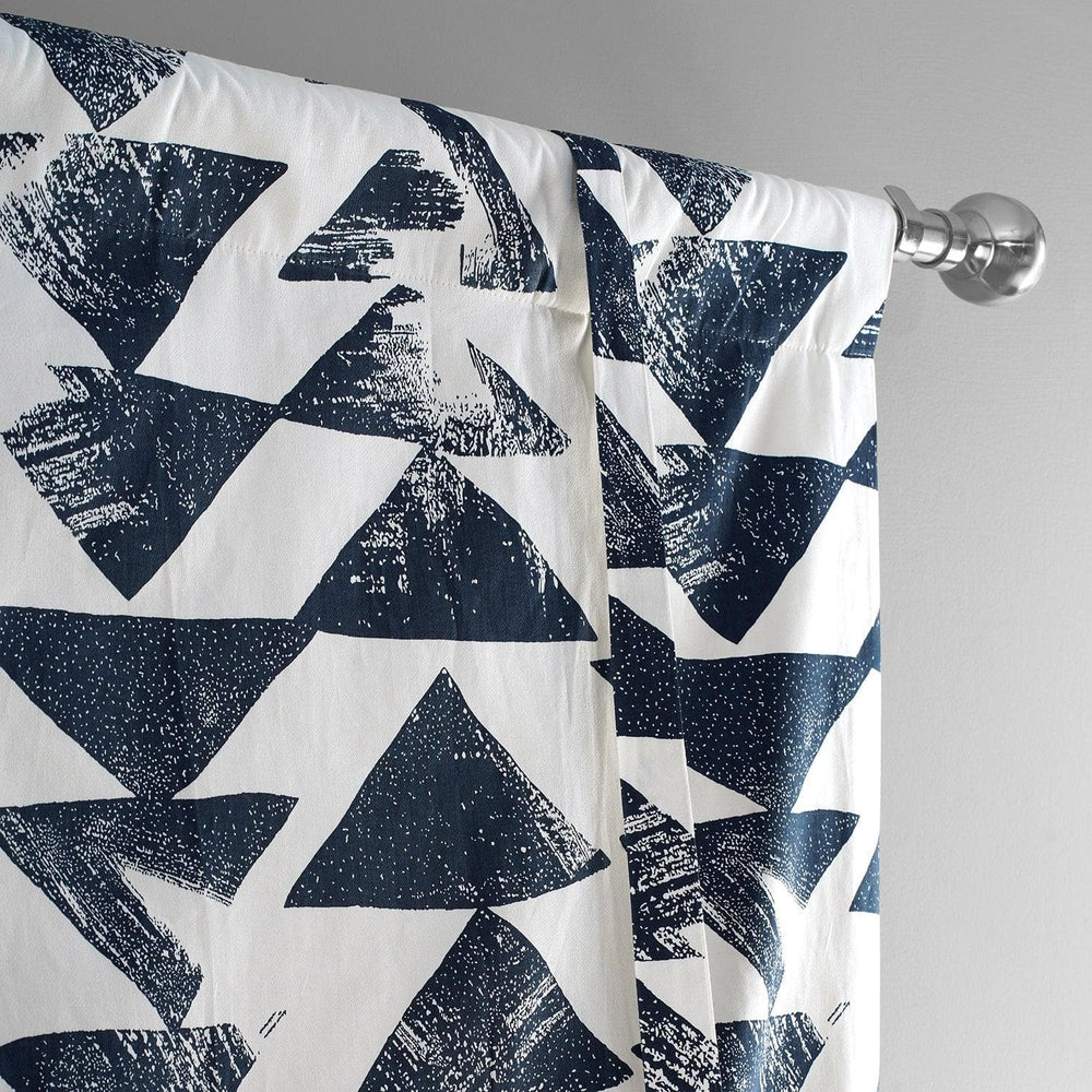 Triad Indigo Printed Cotton Tie-Up Window Shade - HalfPriceDrapes.com