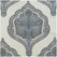 Arabesque Blue Emblem Printed Cotton Roman Shade