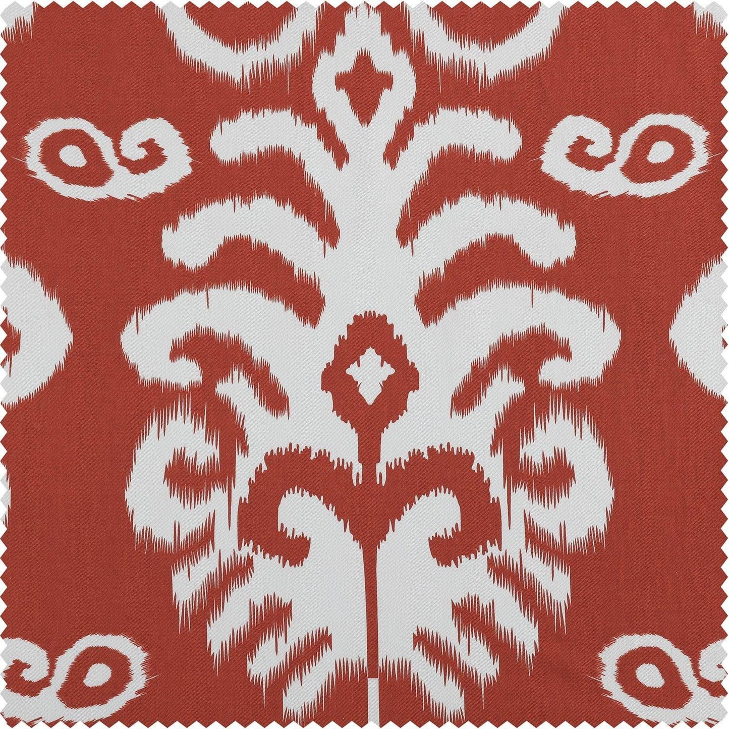 Sri Lanka Rust Printed Cotton Swatch - HalfPriceDrapes.com