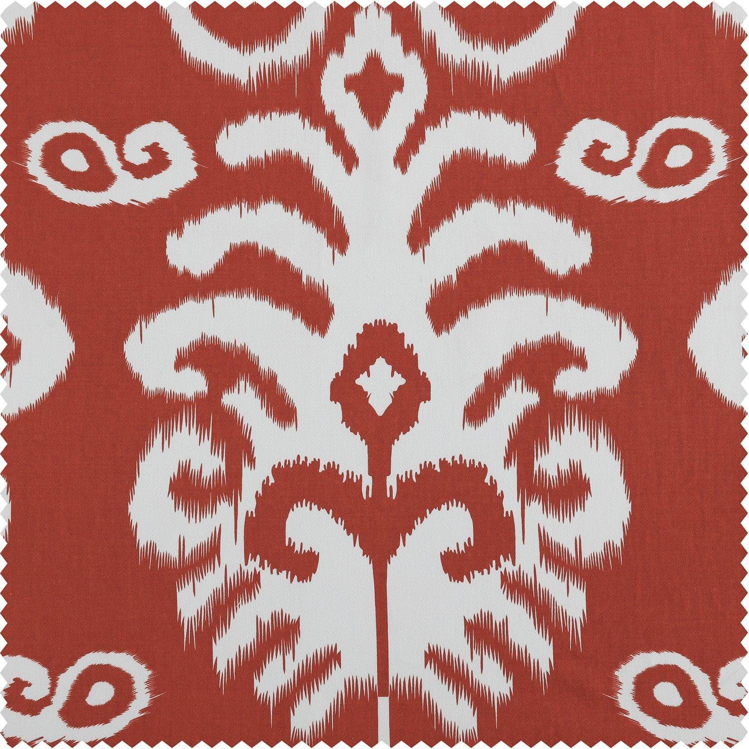 Sri Lanka Rust Printed Cotton Swatch - HalfPriceDrapes.com