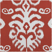 Sri Lanka Rust Printed Cotton Swatch - HalfPriceDrapes.com