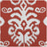 Sri Lanka Rust Damask Printed Cotton Apron