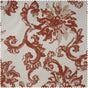 Indonesian Rust Floral Printed Cotton Roman Shade