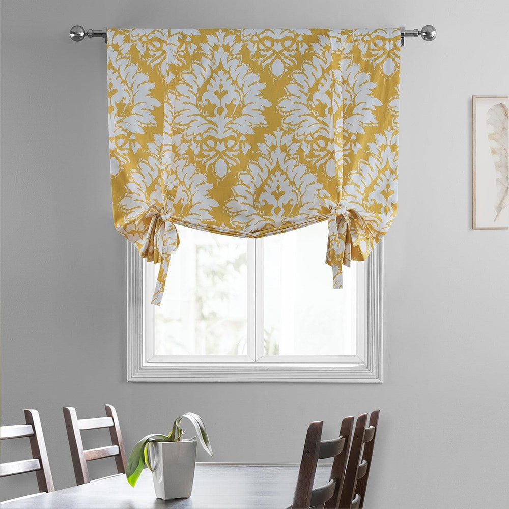 Lacuna Sun Printed Cotton Tie-Up Window Shade - HalfPriceDrapes.com