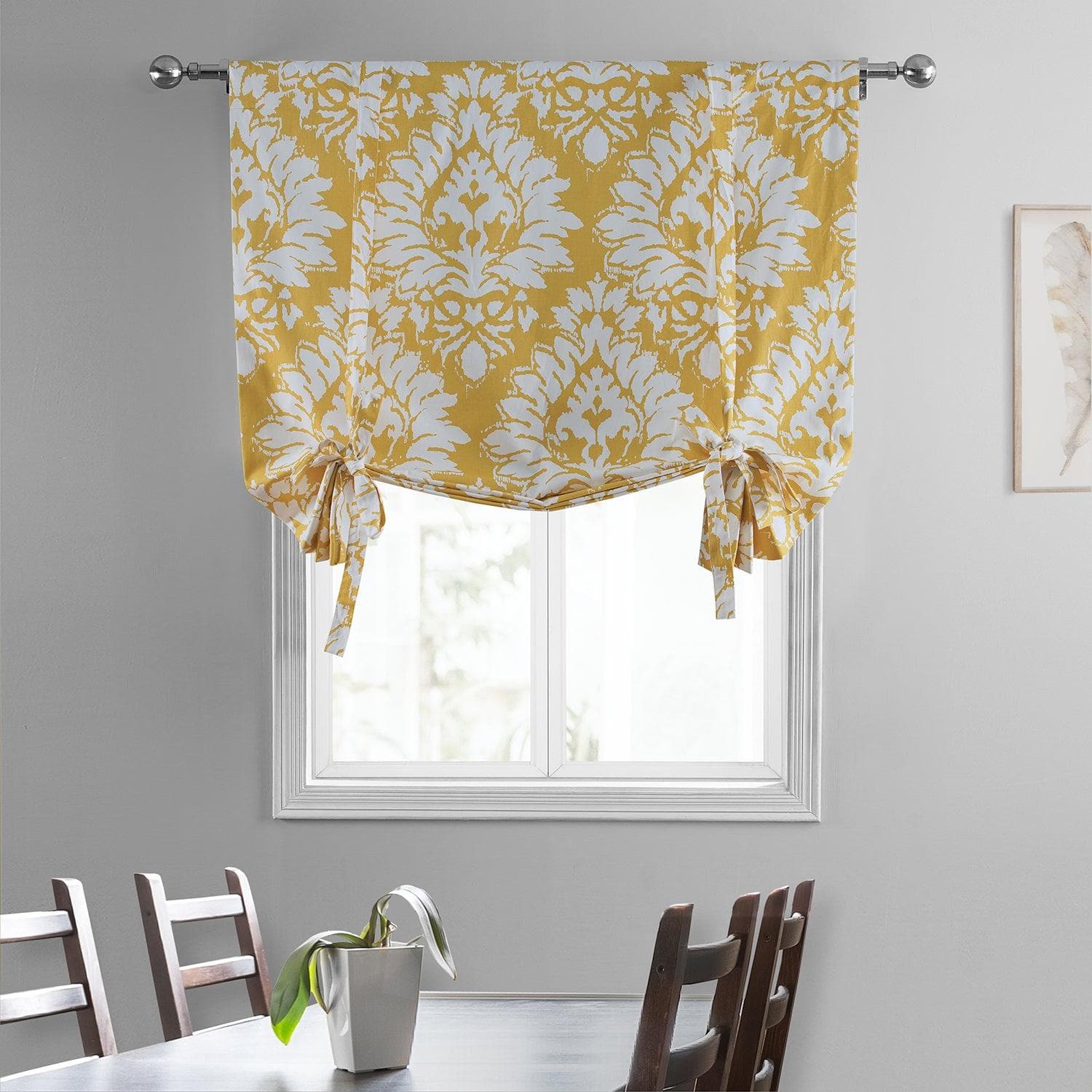 Lacuna Sun Printed Cotton Tie-Up Window Shade - HalfPriceDrapes.com