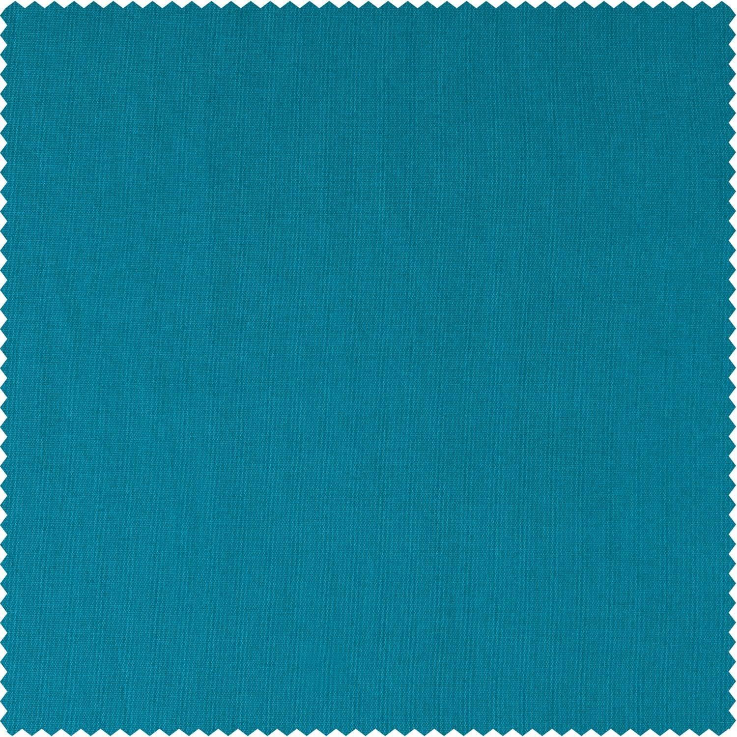 Capri Teal Solid Cotton Twill Swatch - HalfPriceDrapes.com