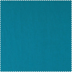 Capri Teal Solid Cotton Tie-Up Window Shade