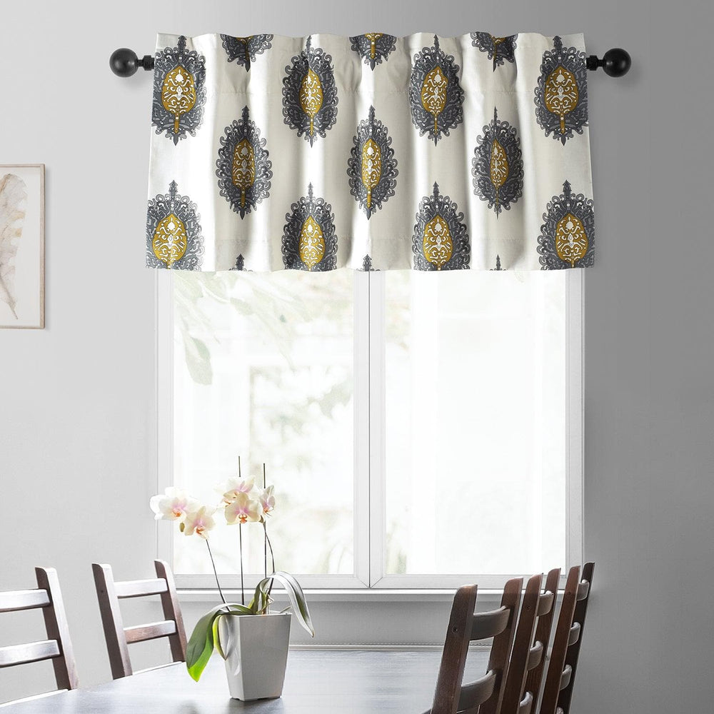 Mayan Gold Printed Cotton Window Valance - HalfPriceDrapes.com