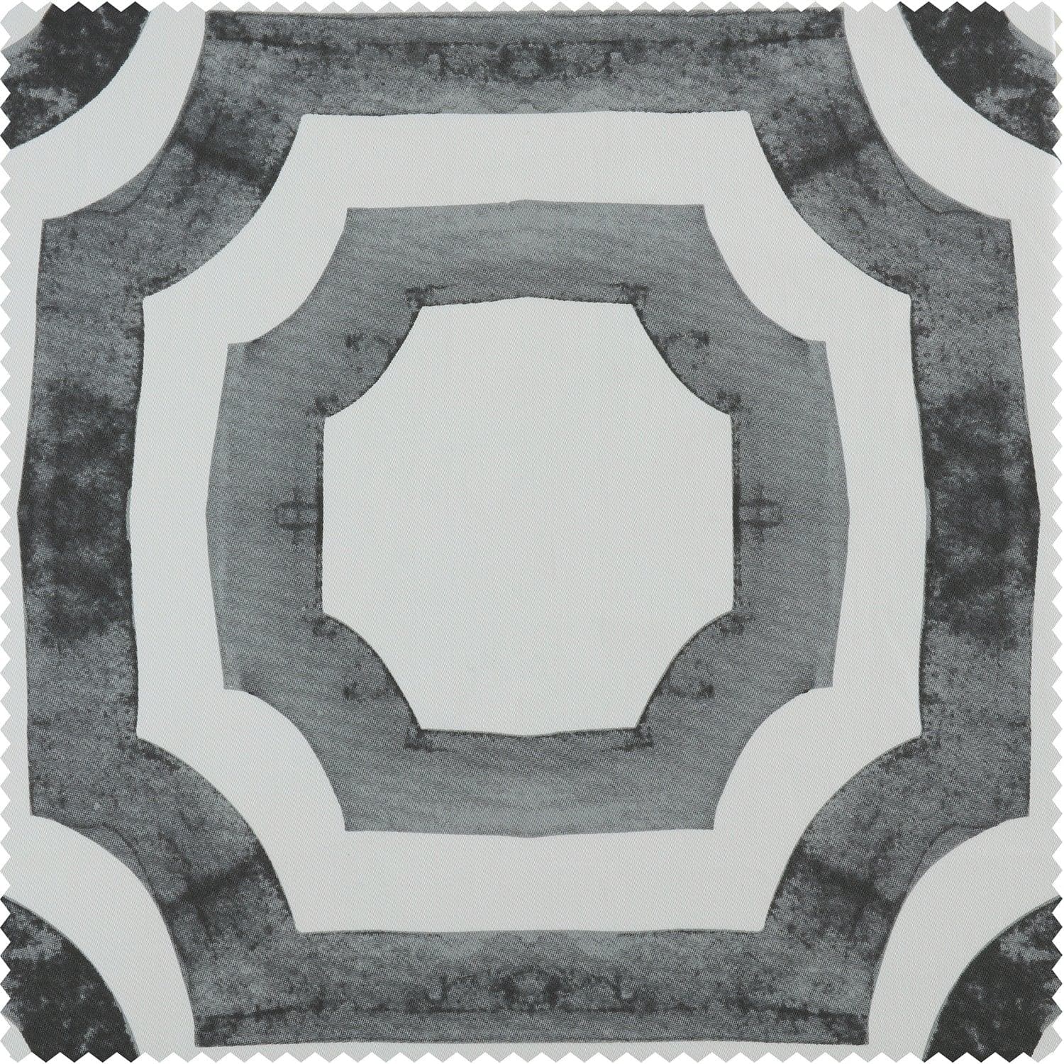 Mecca Steel Emblem Printed Cotton Window Valance