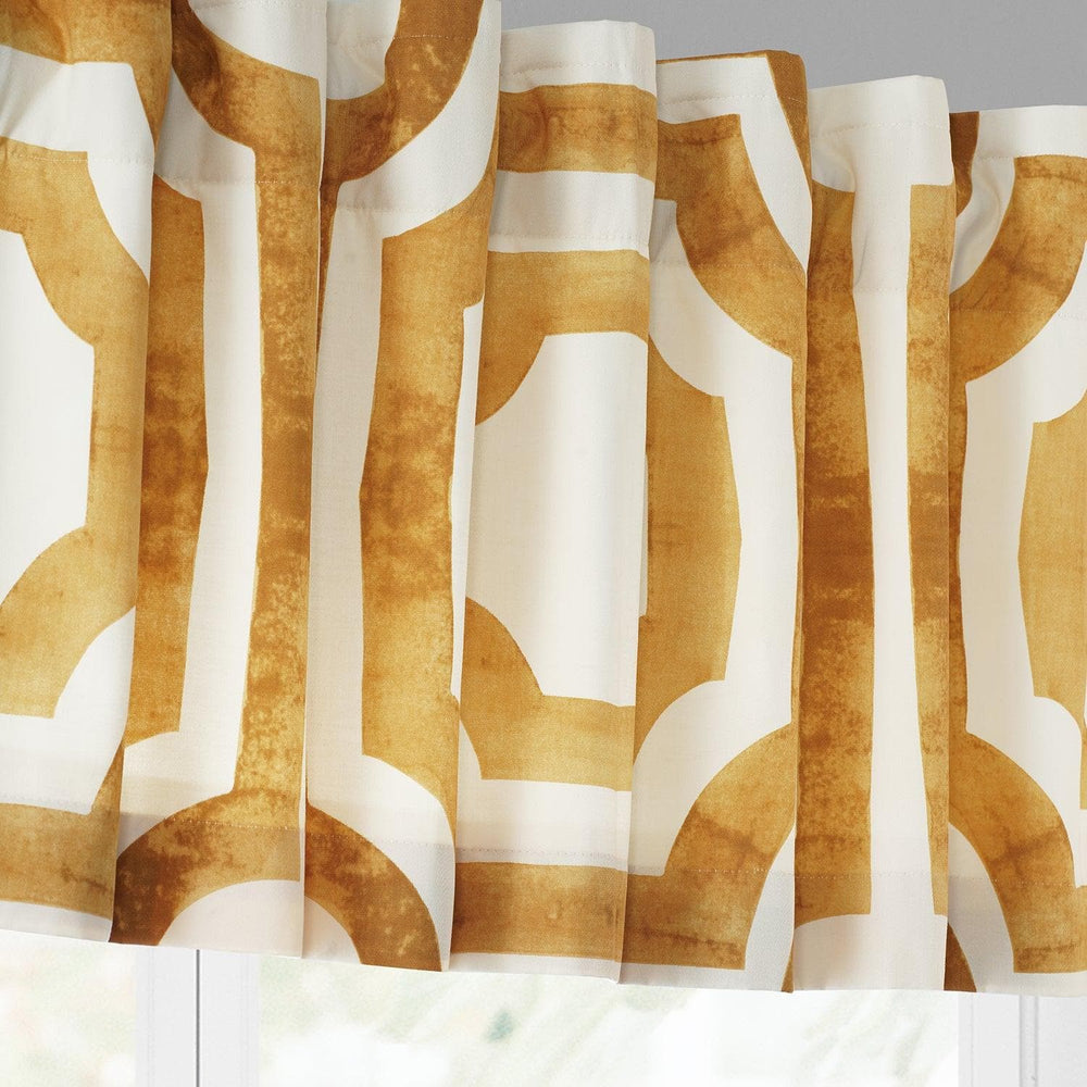 Mecca Gold Printed Cotton Window Valance - HalfPriceDrapes.com