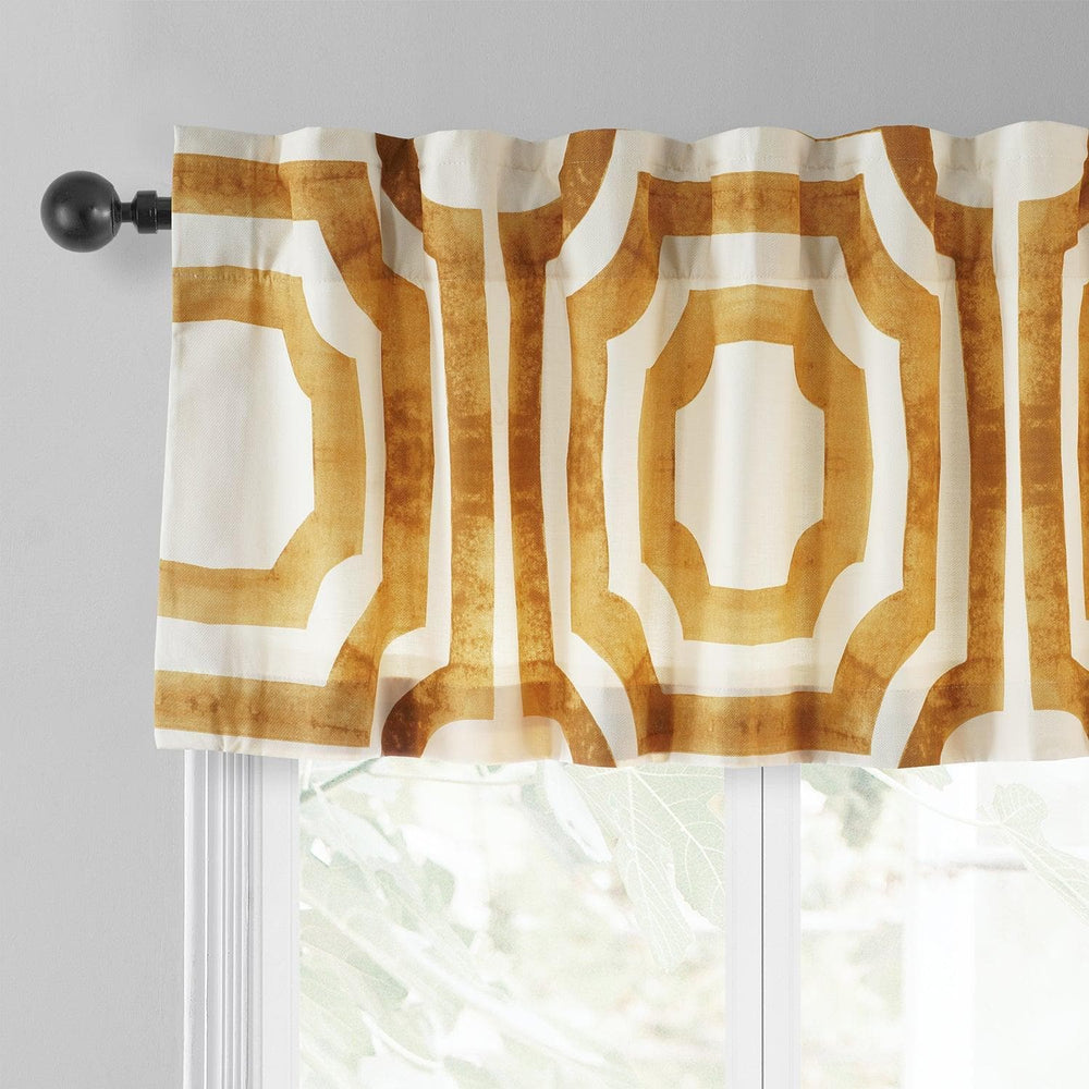Mecca Gold Printed Cotton Window Valance - HalfPriceDrapes.com