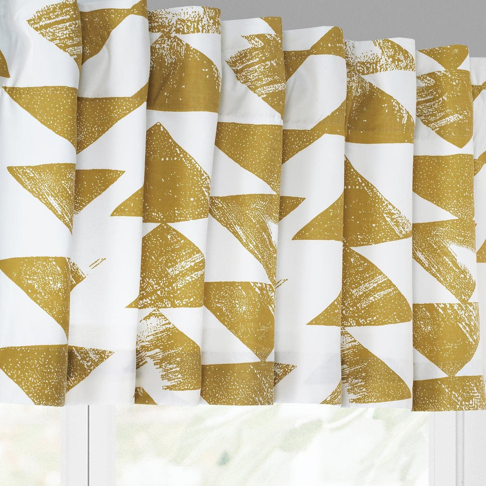 Triad Gold Printed Cotton Window Valance - HalfPriceDrapes.com