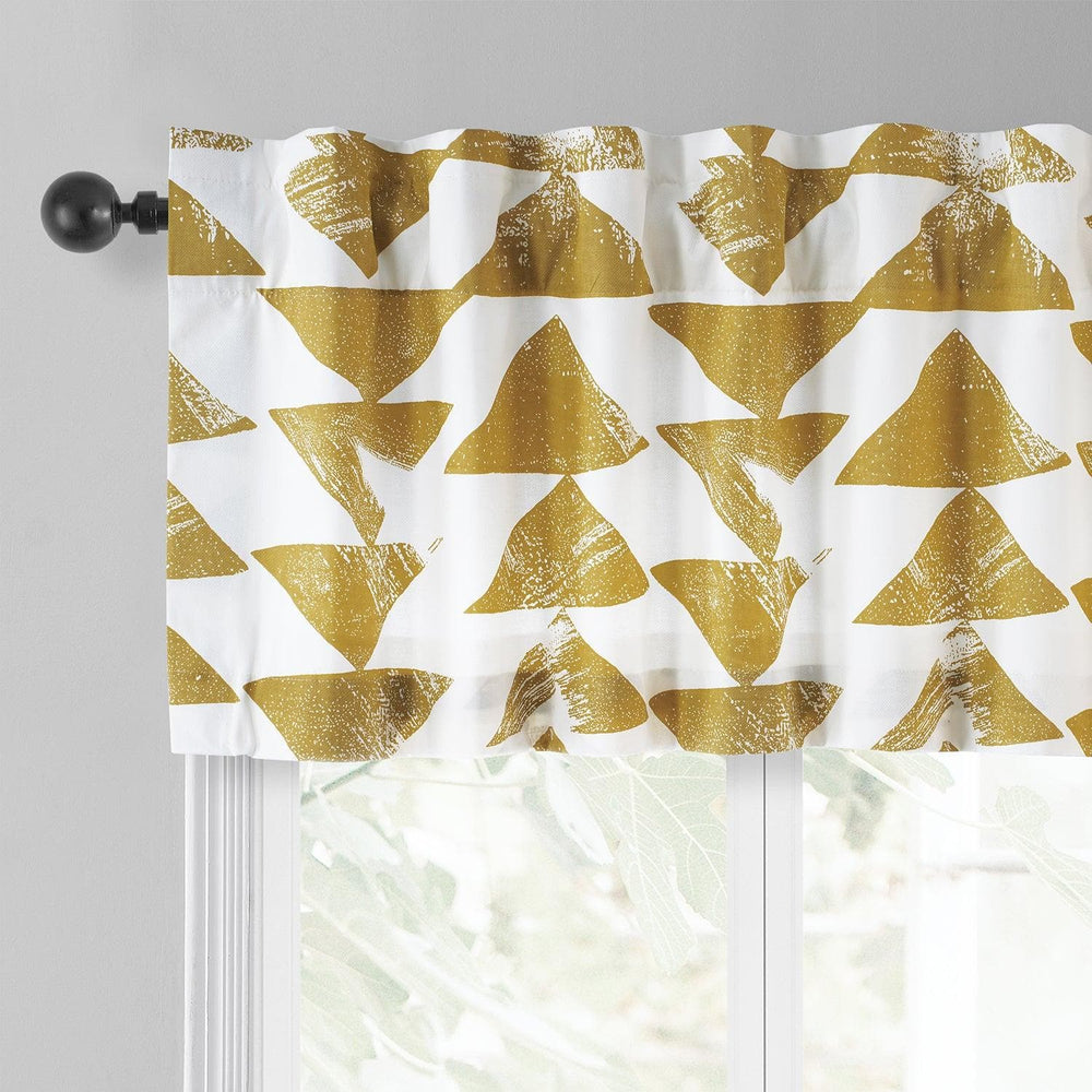 Triad Gold Printed Cotton Window Valance - HalfPriceDrapes.com