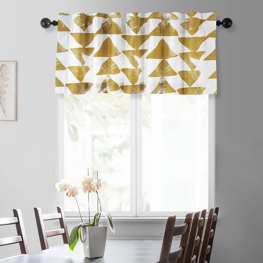 Triad Gold Printed Cotton Window Valance - HalfPriceDrapes.com