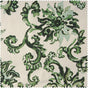 Indonesian Green Floral Printed Cotton Custom Curtain