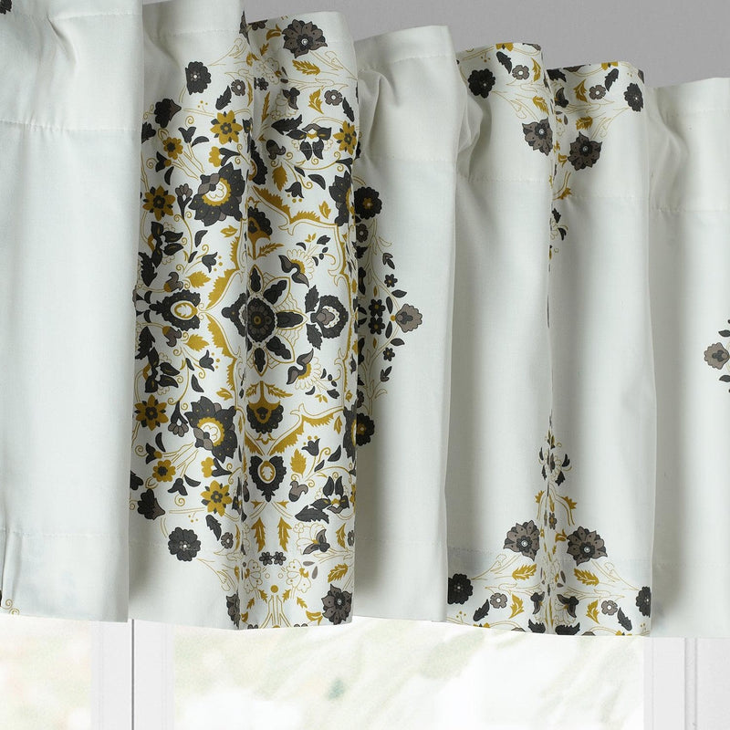 Kerala Gold Printed Cotton Window Valance - HalfPriceDrapes.com