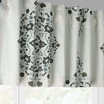 Kerala Cocoa Printed Cotton Window Valance - HalfPriceDrapes.com