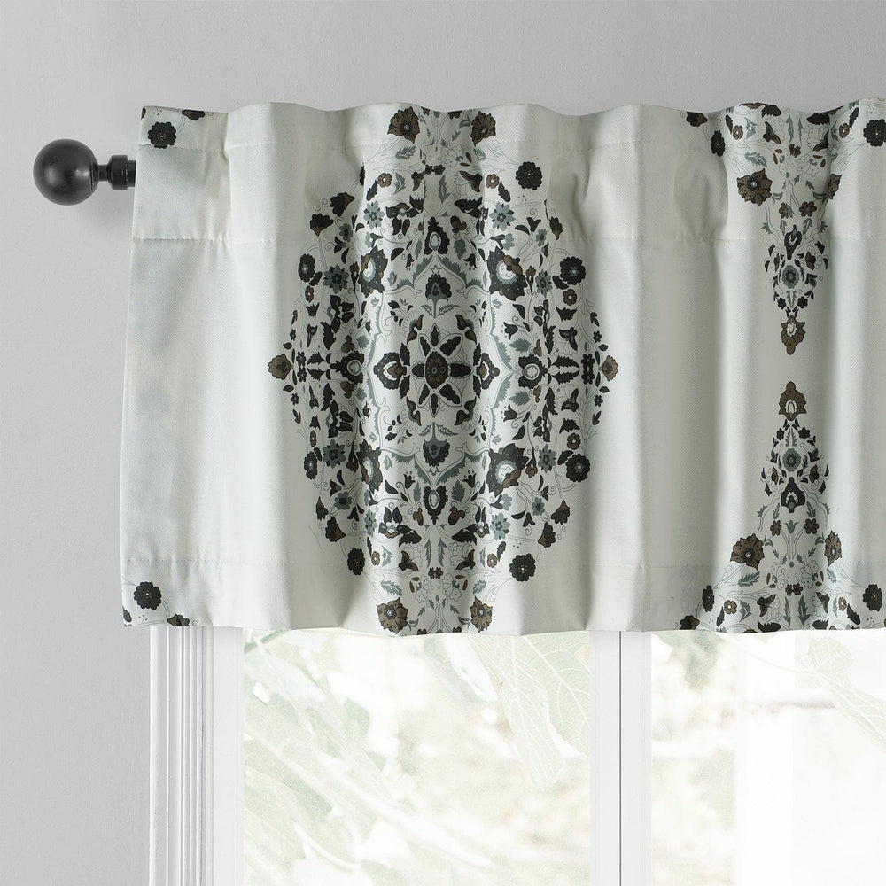 Kerala Cocoa Printed Cotton Window Valance - HalfPriceDrapes.com