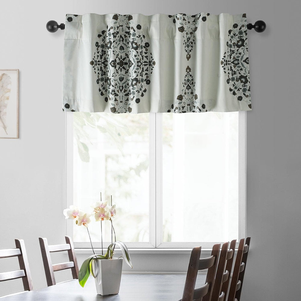 Kerala Cocoa Printed Cotton Window Valance - HalfPriceDrapes.com